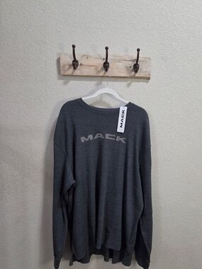 MACK Men's Long Sleeve Crewneck Shirt - Dark Charcoal